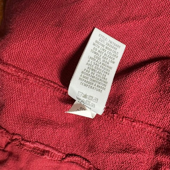 Lucky Brand Womens Open Cardigan Size XS Burgundy Mid Length Pockets Collared - Picture 12 of 15